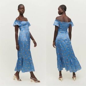 Reformation Sienna Silk floral dress sz 4